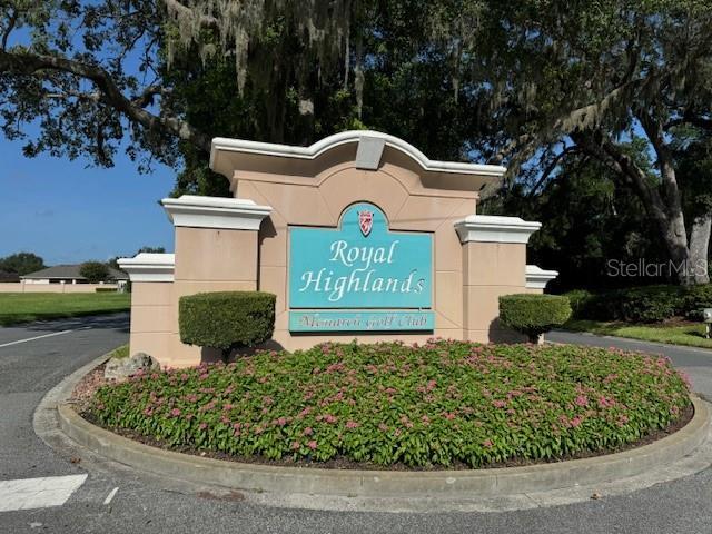 view of community sign