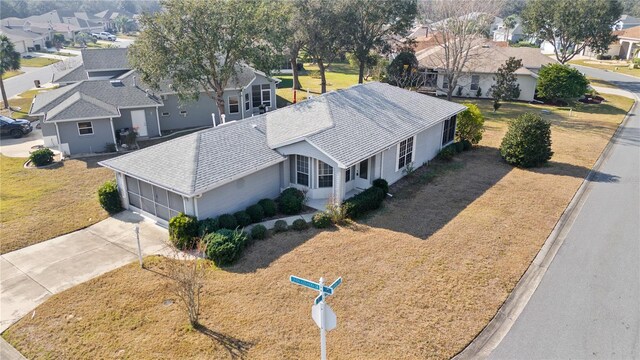 drone / aerial view featuring a residential view