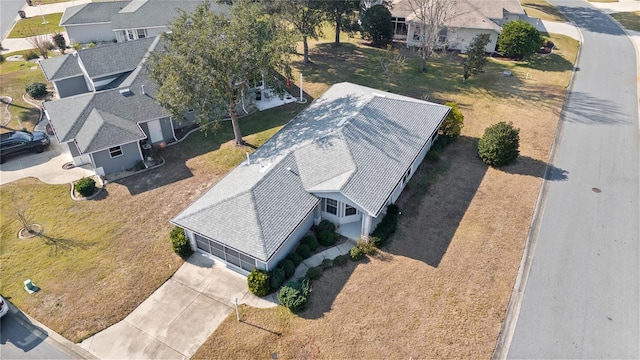 bird's eye view with a residential view