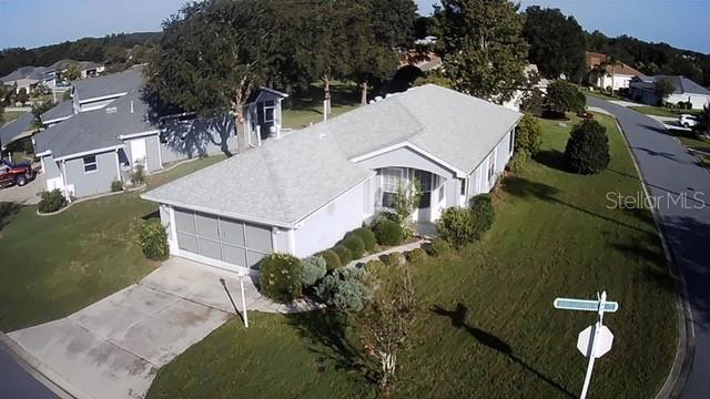 aerial view with a residential view