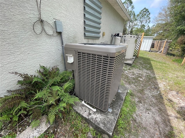 details with central air condition unit