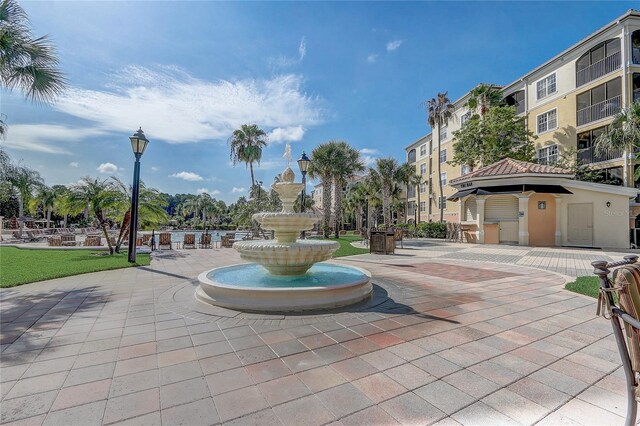 view of property's community featuring a patio