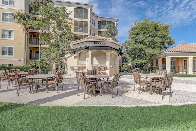 view of patio / terrace with a balcony