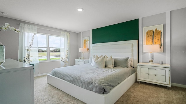 view of carpeted bedroom