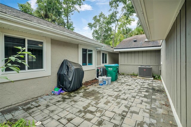 view of patio / terrace with area for grilling and central AC