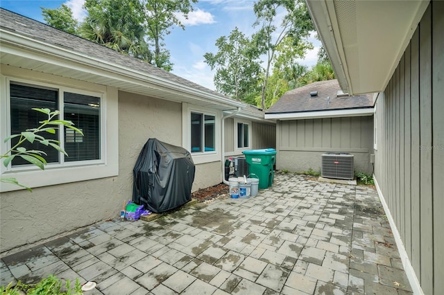 view of patio / terrace featuring central AC