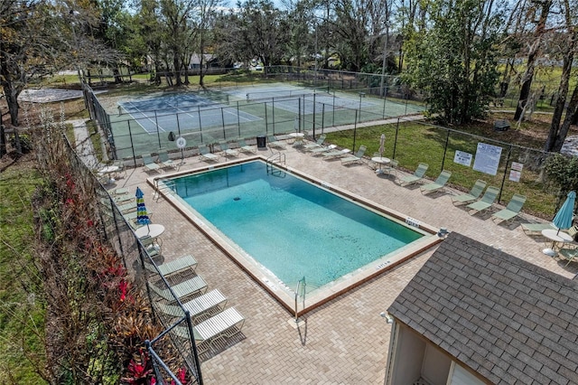 701 Castlewood Dr, Winter Springs, FL 32708 - view of swimming pool featuring tennis court