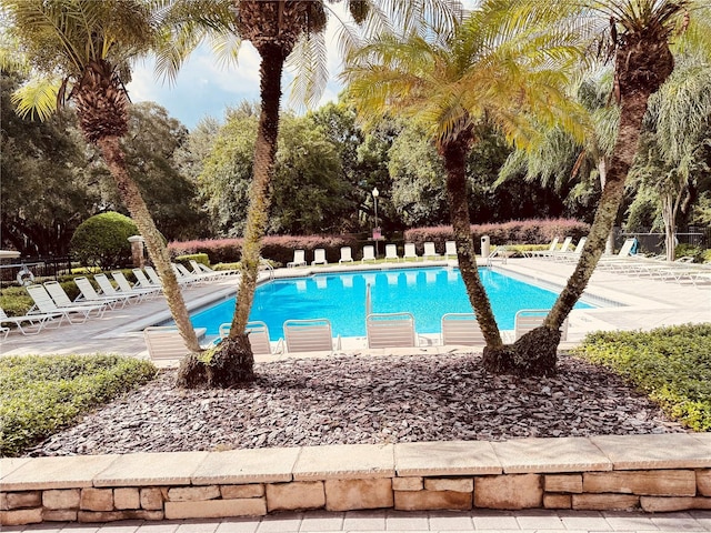 view of pool with a patio