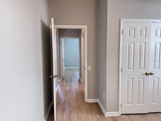 hallway featuring light hardwood / wood-style flooring