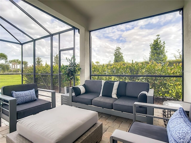 view of sunroom