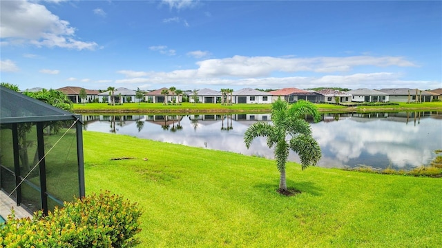 property view of water featuring a residential view