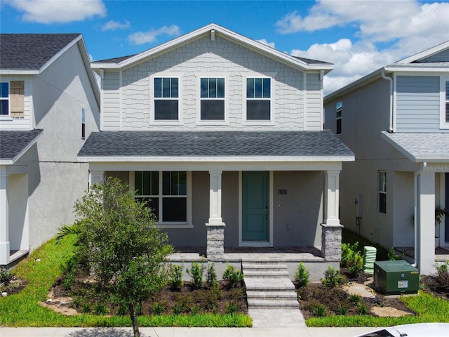 view of front of house with covered porch