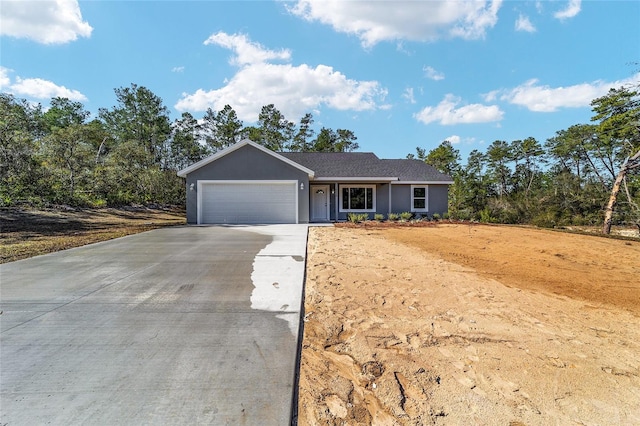 ranch-style house with a garage