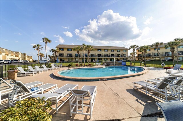 view of pool with a patio area