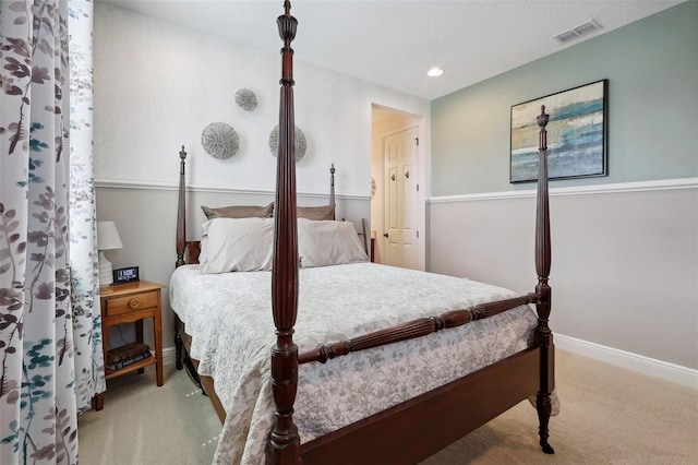 view of carpeted bedroom