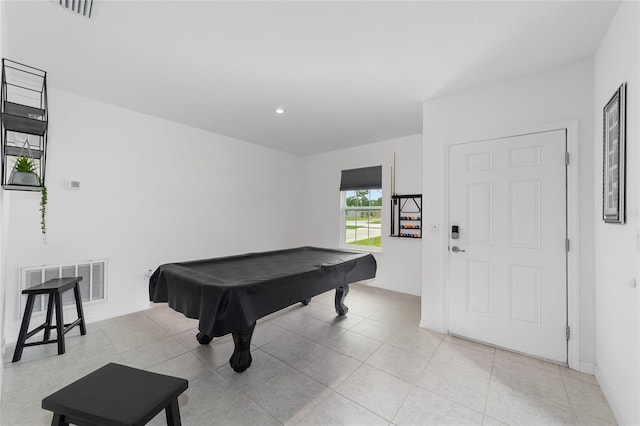 781 Marion Oaks Trl, Ocala, FL 34473 - rec room with light tile patterned flooring, visible vents, and billiards