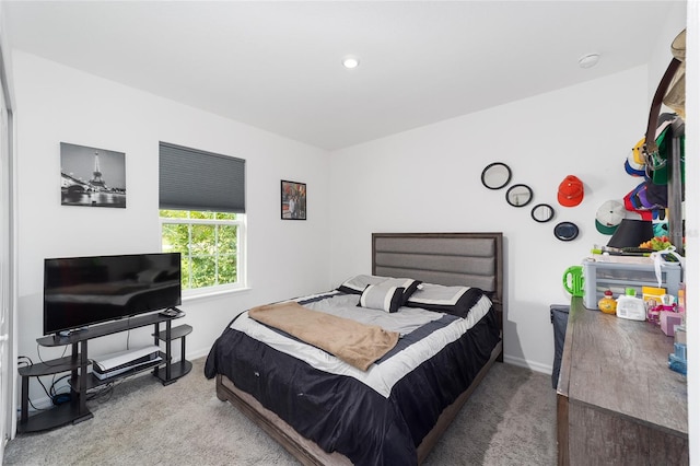 bedroom with carpet floors