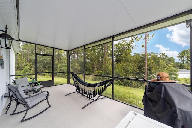 sunroom with plenty of natural light