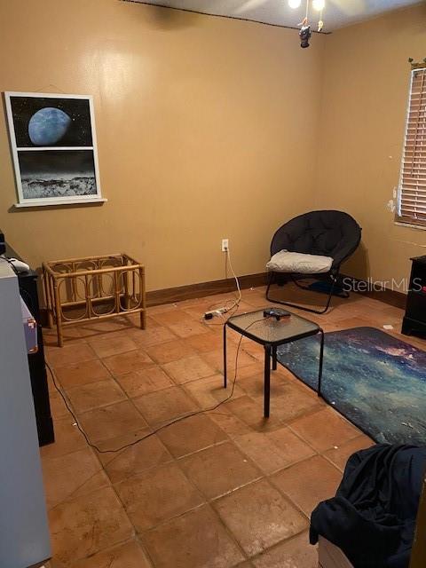 view of tiled living room