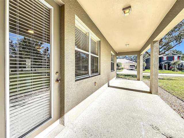 view of patio / terrace with a porch