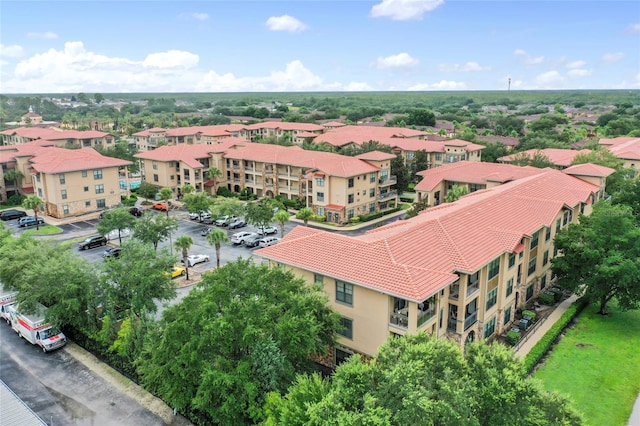 drone / aerial view with a residential view