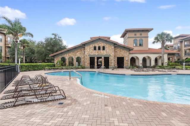 view of pool with a patio