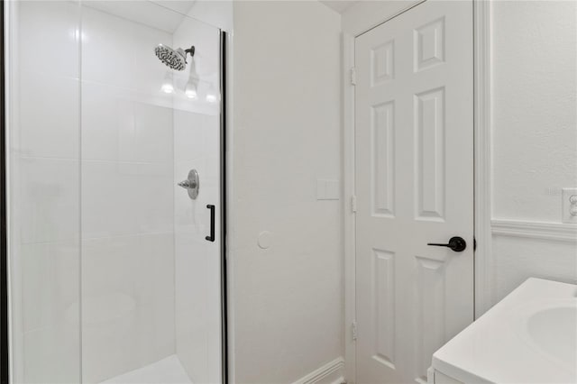 bathroom featuring walk in shower