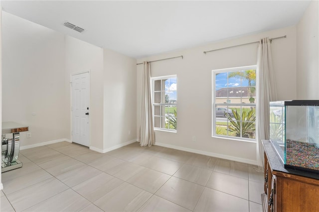 view of tiled living room