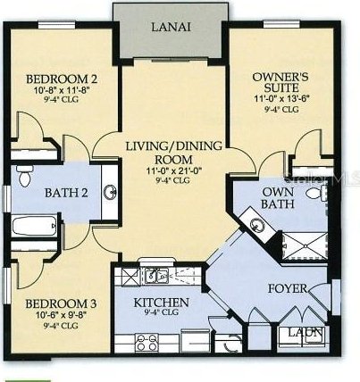 4114 Breakview Dr Unit 406, Orlando, FL 32819 - floor plan