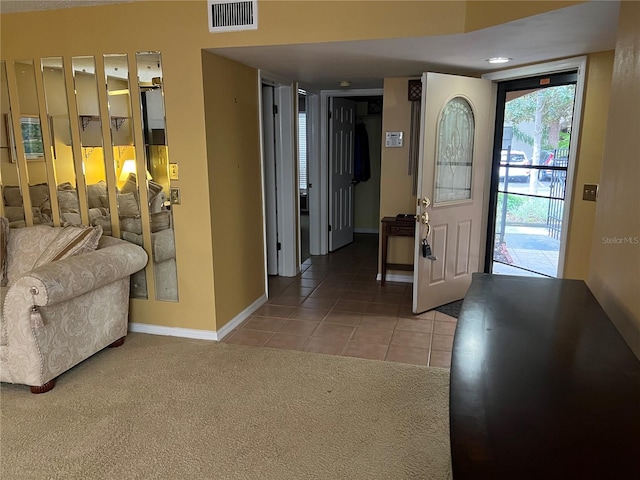 view of tiled foyer