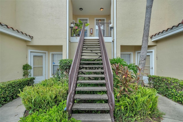 view of stairs