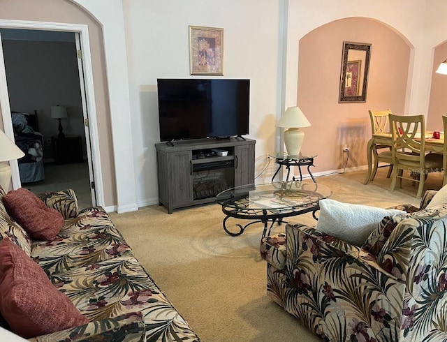 view of carpeted living room