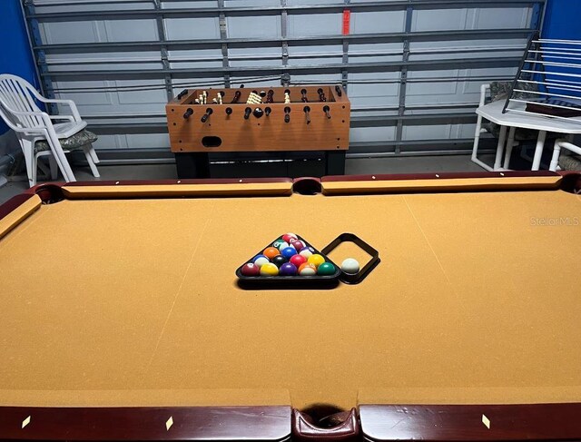 exterior space featuring pool table