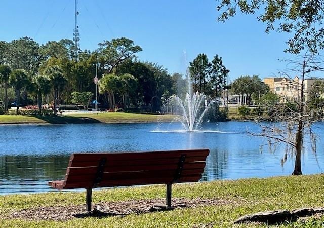 view of water feature