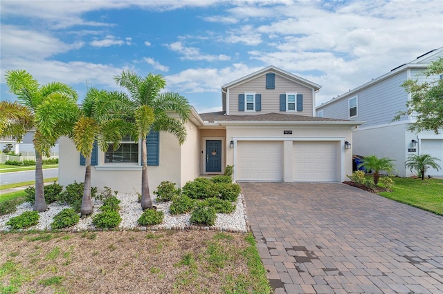 view of front of house featuring a garage