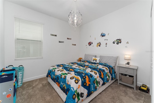 bedroom with carpet flooring