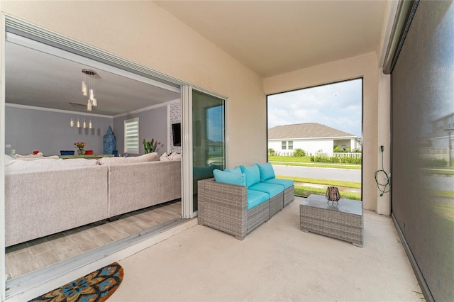 view of patio with outdoor lounge area