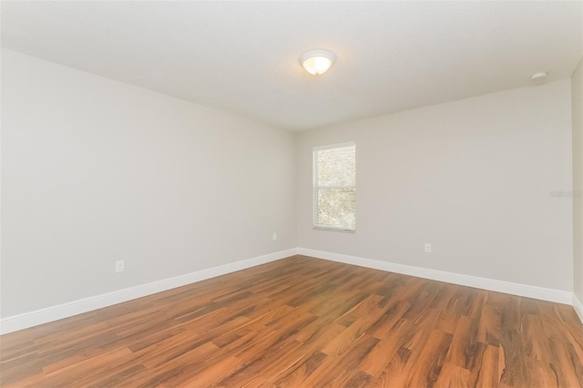 empty room featuring wood-type flooring