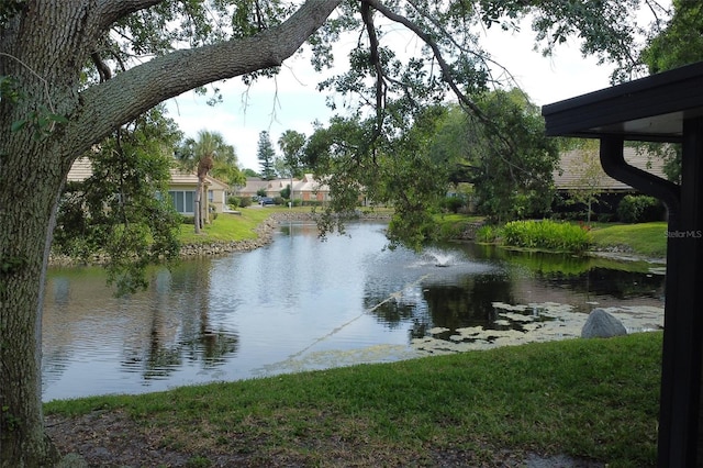 view of water feature