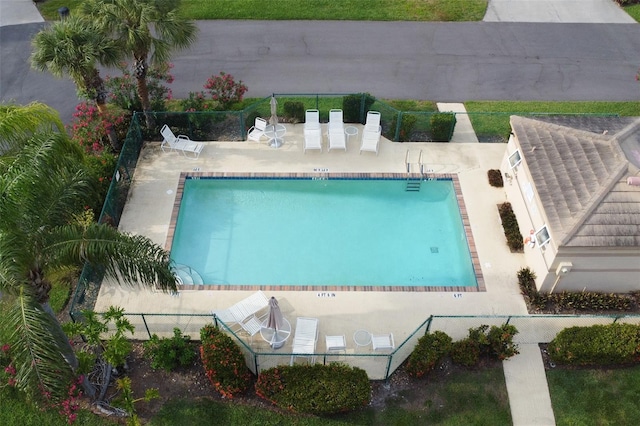 view of pool featuring a patio area