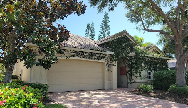 view of front of home featuring a garage