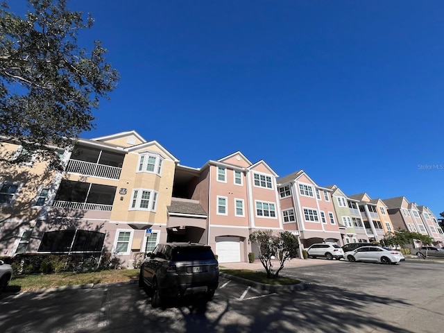 view of property with a garage