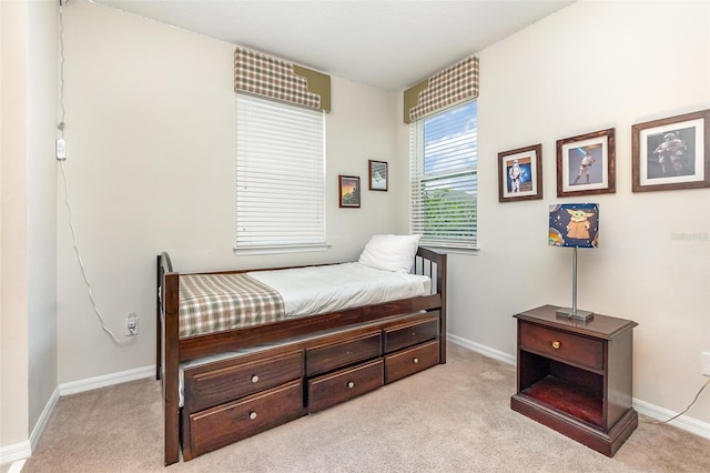 view of carpeted bedroom