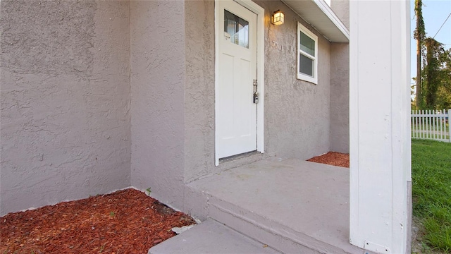 view of doorway to property