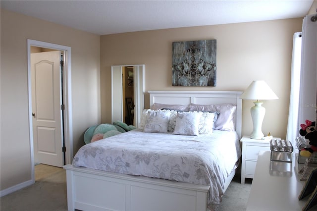 view of carpeted bedroom