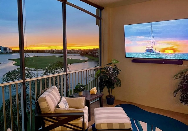 view of sunroom