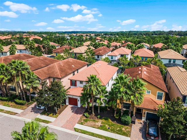 aerial view featuring a residential view