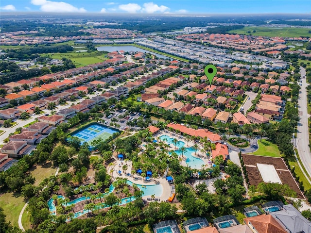 bird's eye view featuring a residential view