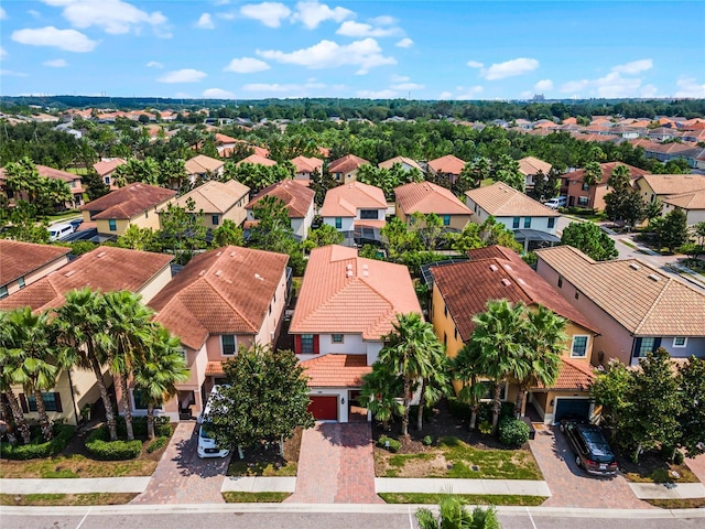 bird's eye view with a residential view