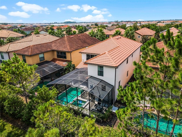 aerial view featuring a residential view